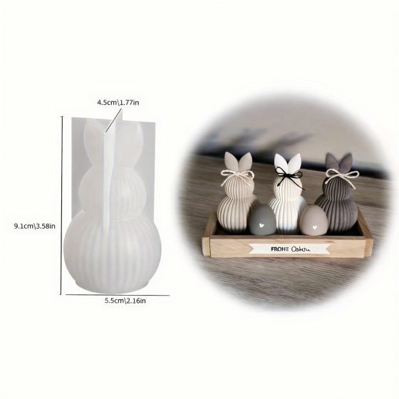 Silikonski kalup za svijeće - zeko 